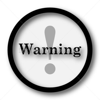 Warning simple icon. Warning simple button. - Website icons