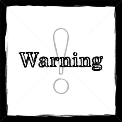 Warning sketch icon. - Website icons