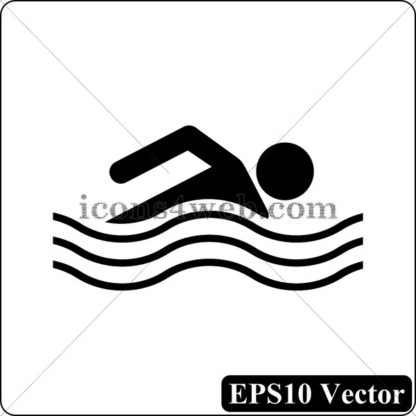Water sports black icon. EPS10 vector. - Website icons