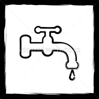 Water tap sketch icon. - Website icons