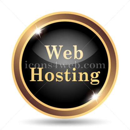 Web hosting gold icon. - Website icons