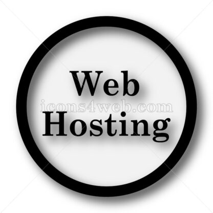 Web hosting simple icon. Web hosting simple button. - Website icons