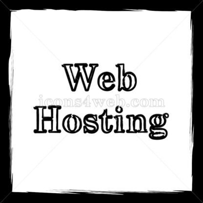 Web hosting sketch icon. - Website icons