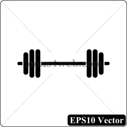 Weightlifting black icon. EPS10 vector. - Website icons