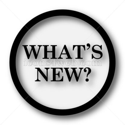 Whats new simple icon. Whats new simple button. - Website icons