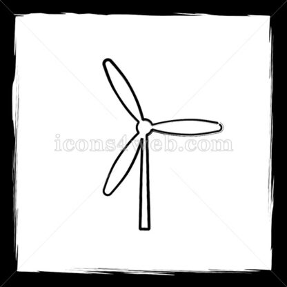 Windmill sketch icon. - Website icons