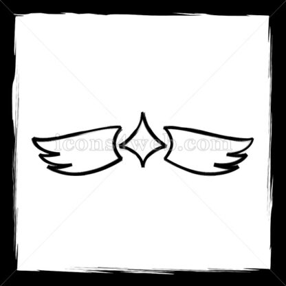 Wings sketch icon. - Website icons