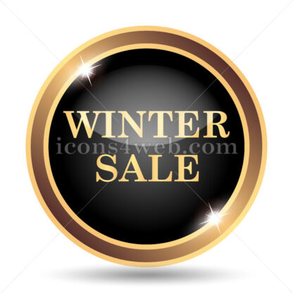 Winter sale gold icon. - Website icons