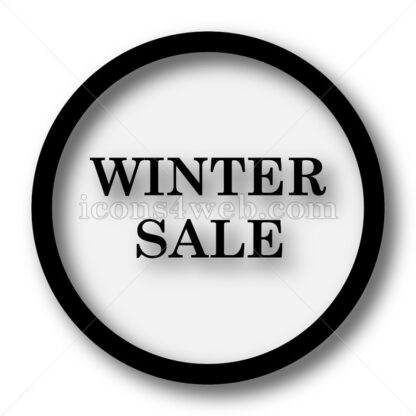 Winter sale simple icon. Winter sale simple button. - Website icons