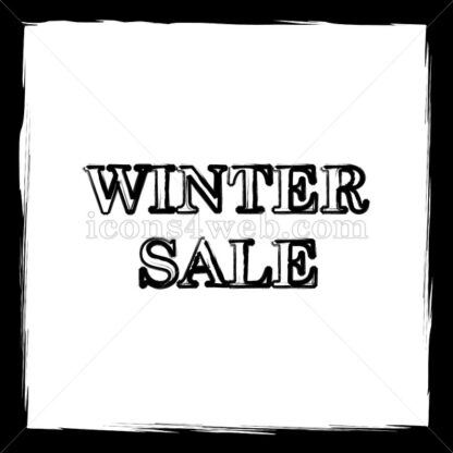 Winter sale sketch icon. - Website icons