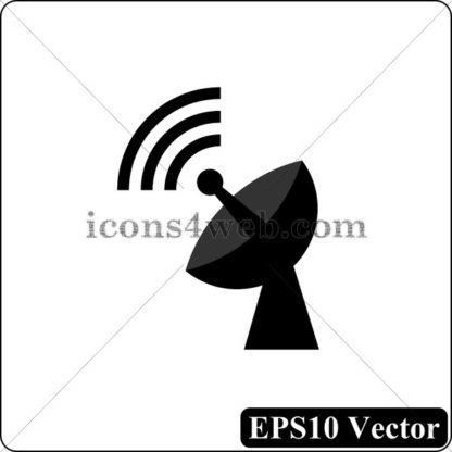 Wireless antenna black icon. EPS10 vector. - Website icons
