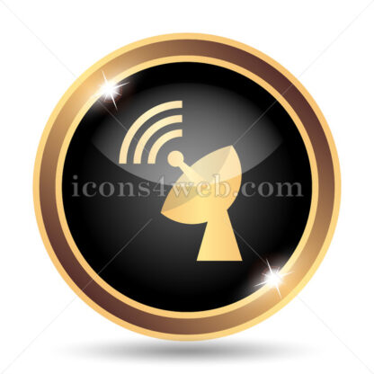 Wireless antenna gold icon. - Website icons