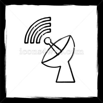 Wireless antenna sketch icon. - Website icons