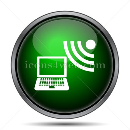 Wireless laptop internet icon. - Website icons