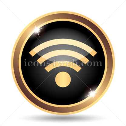 Wireless sign gold icon. - Website icons