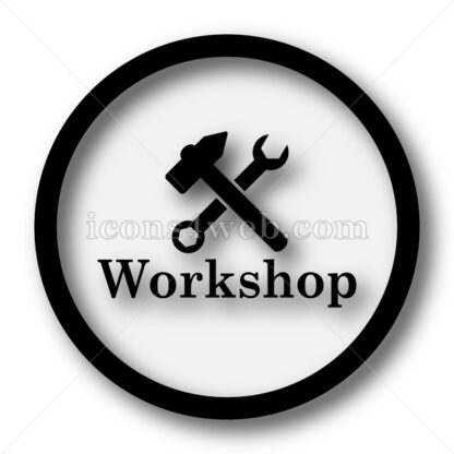 Workshop simple icon. Workshop simple button. - Website icons