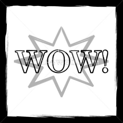 Wow sketch icon. - Website icons