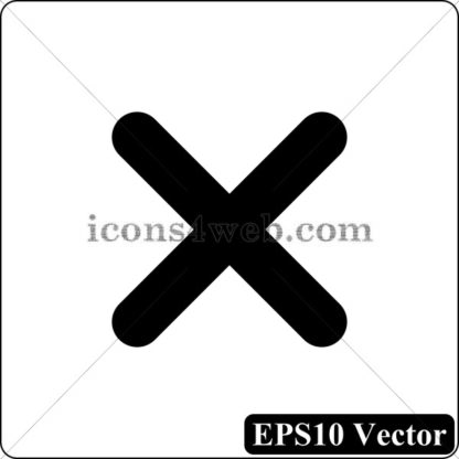 X close black icon. EPS10 vector. - Website icons