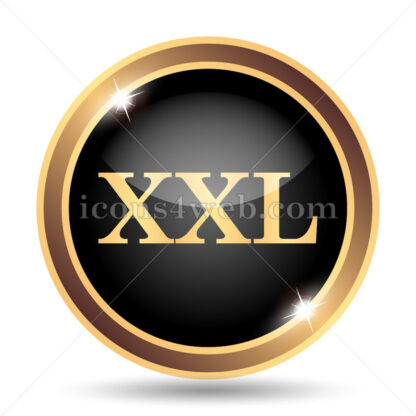 XXL  gold icon. - Website icons