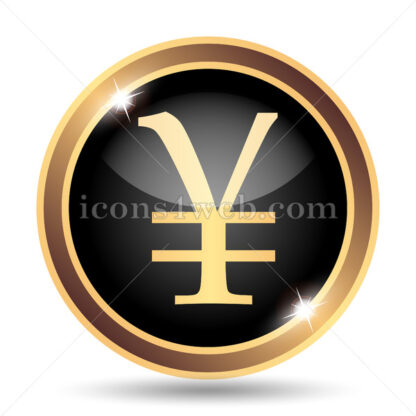 Yen gold icon. - Website icons