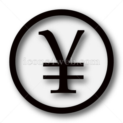 Yen simple icon. Yen simple button. - Website icons