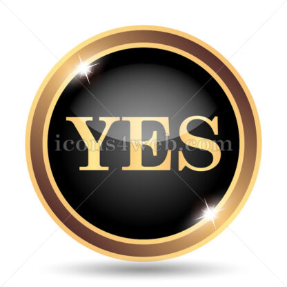 Yes gold icon. - Website icons
