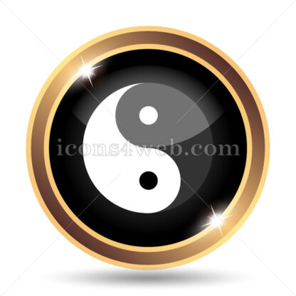 Ying yang gold icon. - Website icons