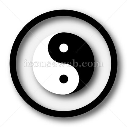 Ying yang simple icon. Ying yang simple button. - Website icons