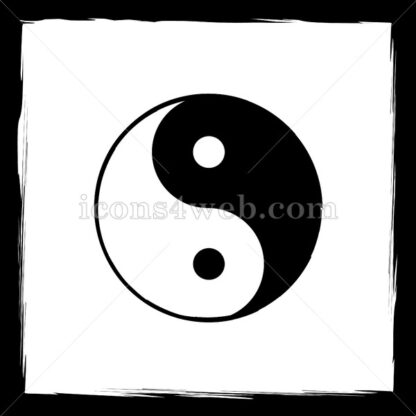 Ying yang sketch icon. - Website icons