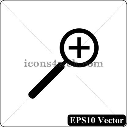 Zoom in black icon. EPS10 vector. - Website icons