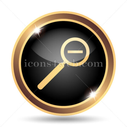 Zoom out gold icon. - Website icons