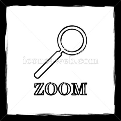 Zoom with loupe sketch icon. - Website icons