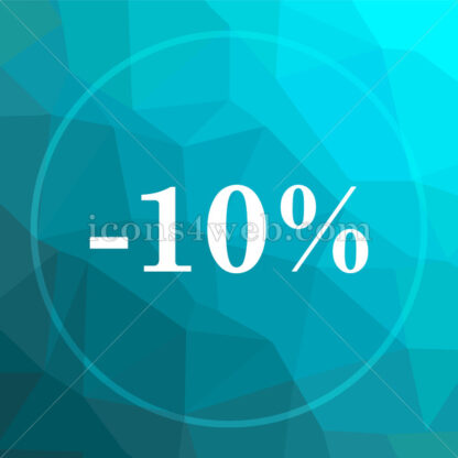 10 percent discount low poly button. - Website icons