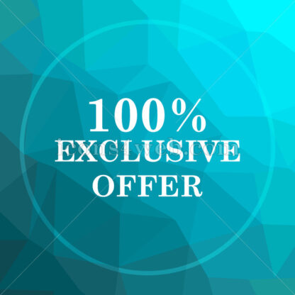 100% exclusive offer low poly button. - Website icons