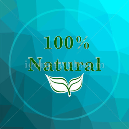 100 percent natural low poly button. - Website icons