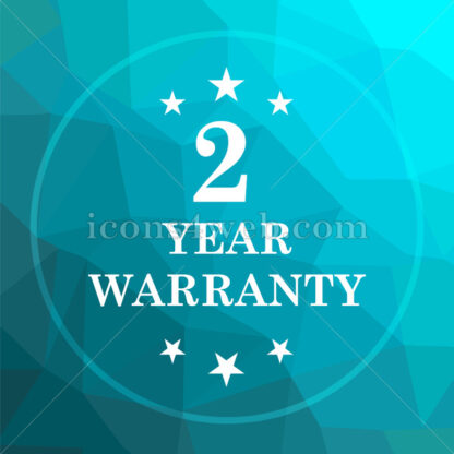2 year warranty low poly button. - Website icons