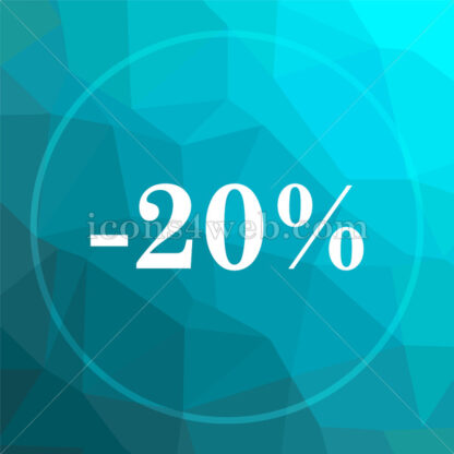 20 percent discount low poly button. - Website icons
