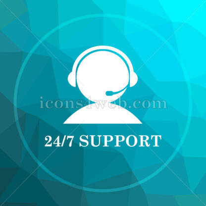 24-7 Support low poly button. - Website icons