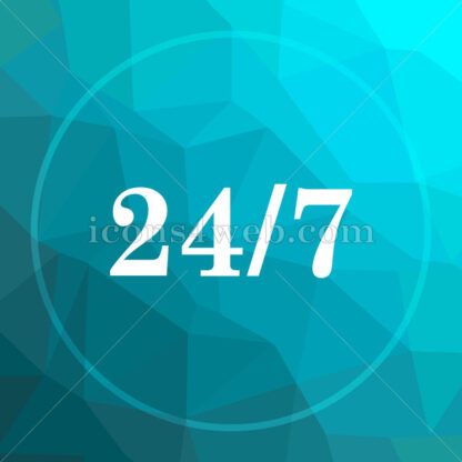 24 7 low poly button. - Website icons