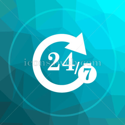 24/7 low poly button. - Website icons