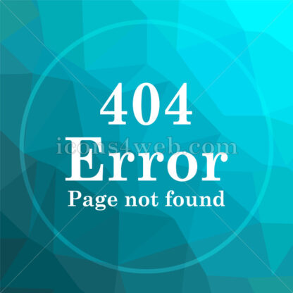 404 error low poly button. - Website icons