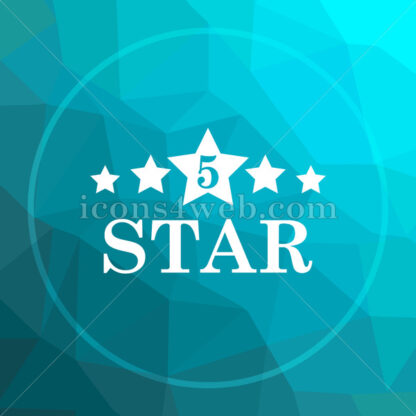 5 star low poly button. - Website icons