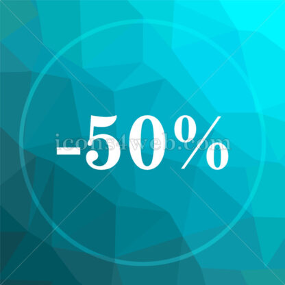 50 percent discount low poly button. - Website icons