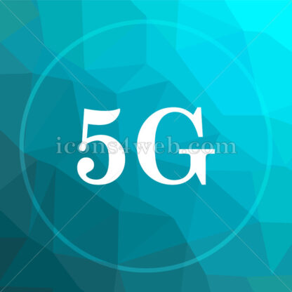 5G low poly button. - Website icons