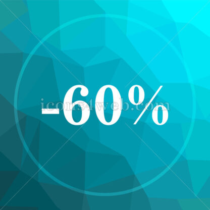 60 percent discount low poly button. - Website icons