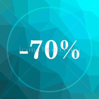 70 percent discount low poly button. - Website icons