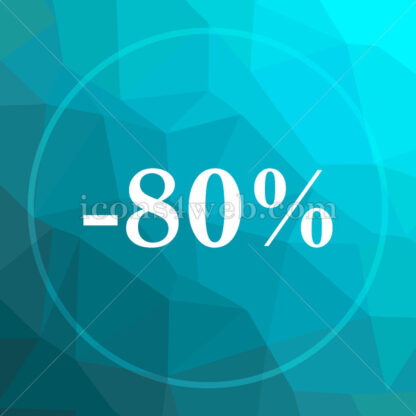 80 percent discount low poly button. - Website icons