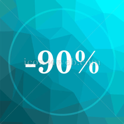 90 percent discount low poly button. - Website icons