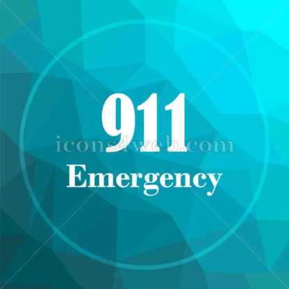 911 Emergency low poly button. - Website icons