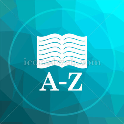 A-Z book low poly button. - Website icons